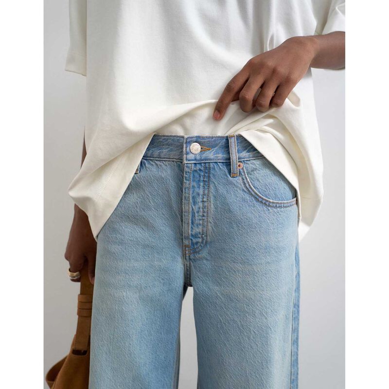 TOPSHOP Horizon Mr Wide Detail Denim Jeans image number 2